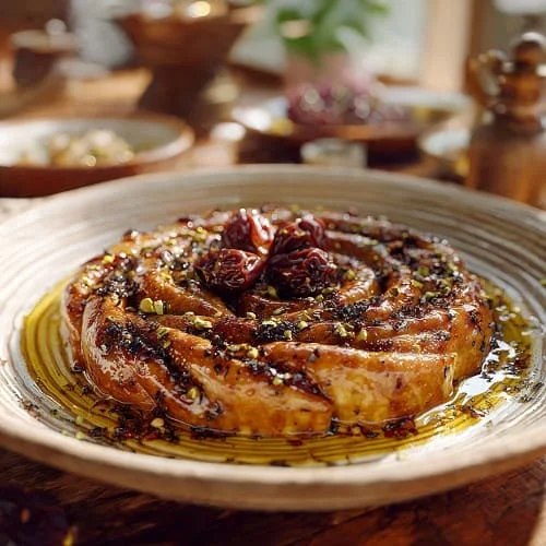 تقديم المرسى السعودية مزينة بالعسل والسمن وقطع تمر