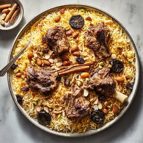 طريقة عمل الكبسة السعودية باللحم المسلوق