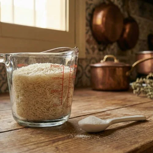 كل كوب رز كم يحتاج ملح؟ جدول دقيق ونصائح لتعديل الطعم