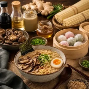 بدائل مكونات الطبخ الياباني من السوبرماركت العربي لعمل رامن ونودلز في البيت