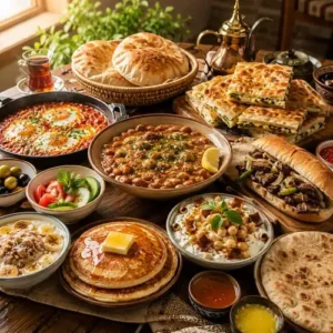 مائدة تضم 8 أكلات شعبية سعودية للفطور